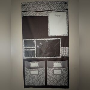 🤎 🩶 Thirty One Hanging Wall Organizer with Leopard Print | Brown/Gray Neutrals